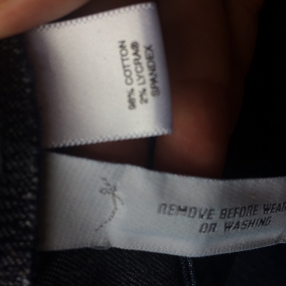 Ann Taylor Dark Blue Cropped Straight Leg Jeans - Picture 6 of 7